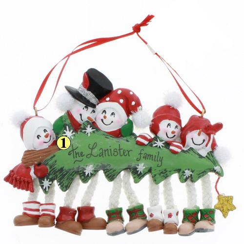Snowman with Tree Family of 5 - Christmas Place