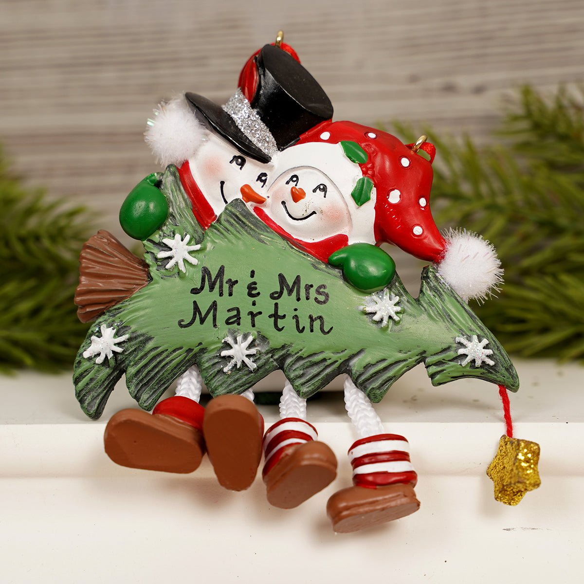 Snow Couple with Tree - Christmas Place