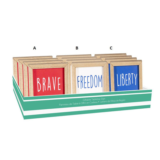 5X5 Patriotic Table Sign Assortment