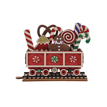 Candy Cane Train Car Ornament