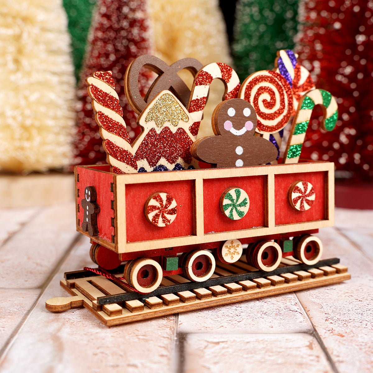 Candy Cane Train Car Ornament - Christmas Place