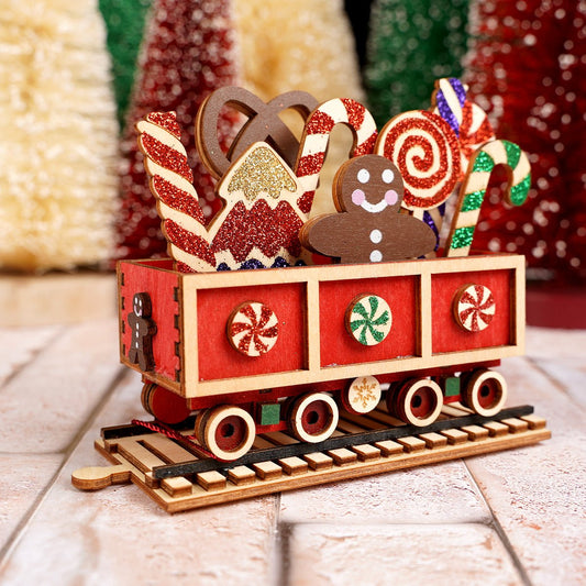 Candy Cane Train Car Ornament - Christmas Place