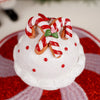 Red White Clay Cupcake Ornament - Christmas Place