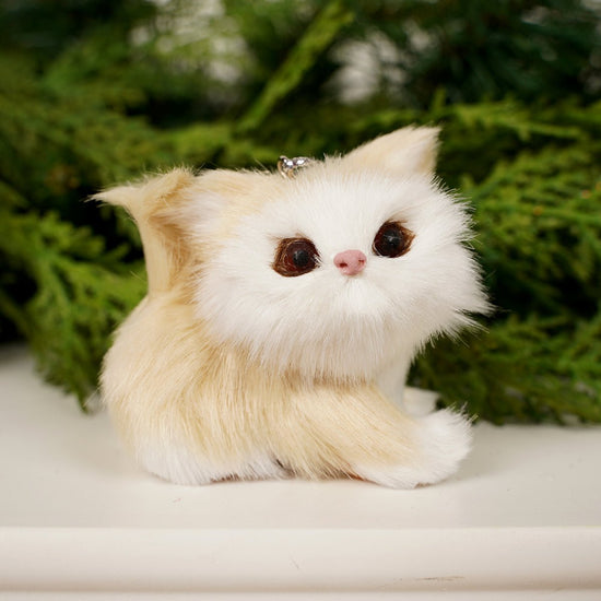 2Inch Furry Cat Ornament - Christmas Place