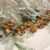 Gold Bell Frosted Christmas Garland Christmas Place