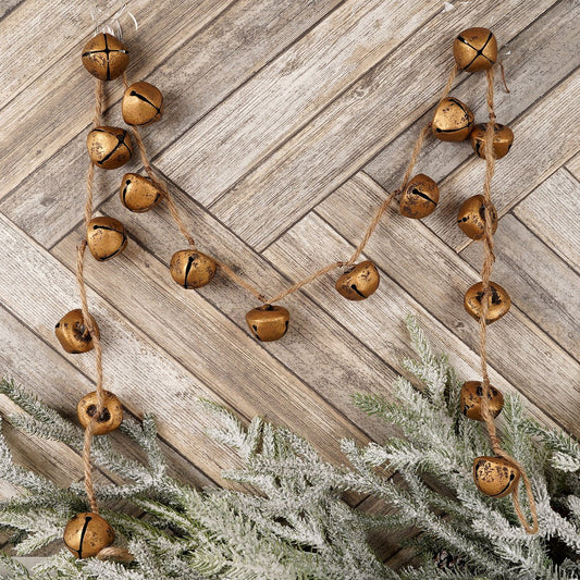 Gold Bell Christmas Garland Christmas Place