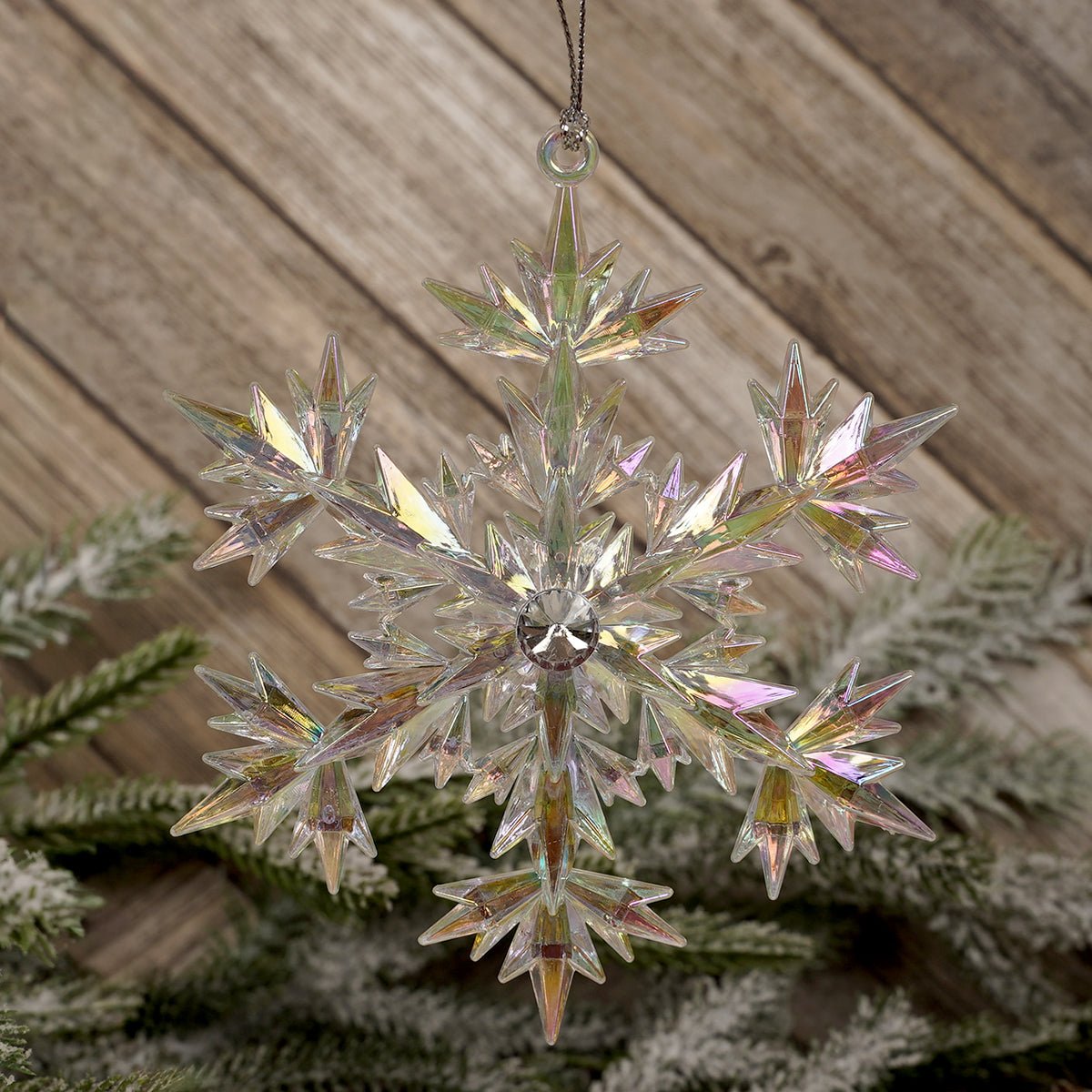 Iridescent Snowflake Ornament - Christmas Place