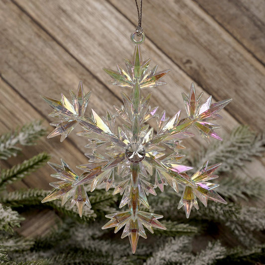 Iridescent Snowflake Ornament - Christmas Place