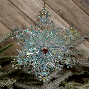 Blue Snowflake Ornament - Christmas Place
