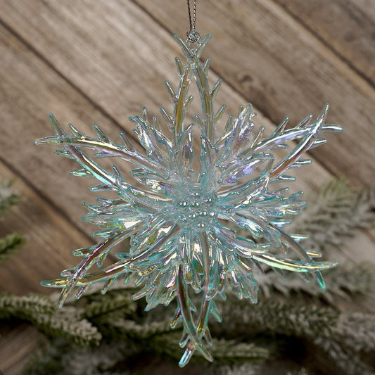 Ice Blue Snowflake Christmas Ornament - Christmas Place
