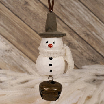 Snowman With Bell Ornament - Christmas Place
