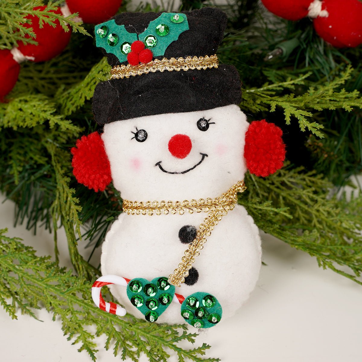 Stuffed Snowman Ornament - Christmas Place