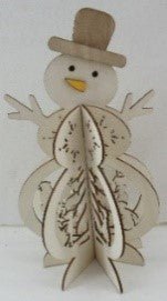 4.5Inch Wooden Snowman