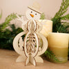 Christmas Wooden Snowman Table Figure - Christmas Place