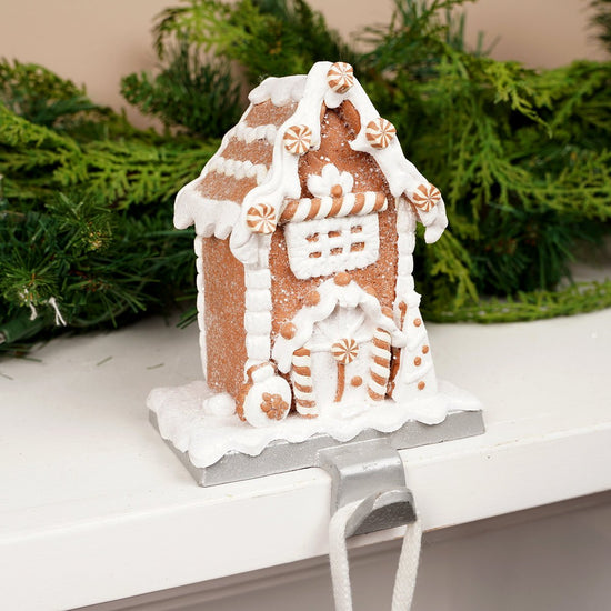 Clay Gingerbread House Stocking Holder - Christmas Place