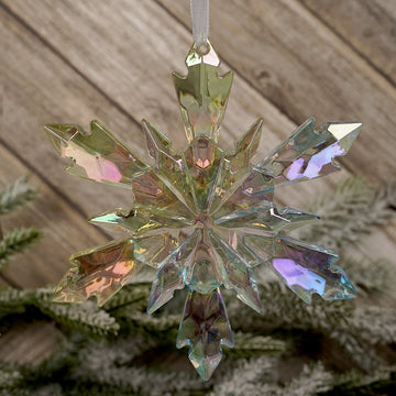 Iridescent Snowflake Ornament - Christmas Place