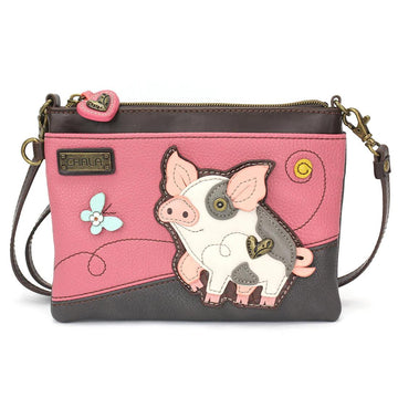 Pink Spotted Pig Mini Crossbody