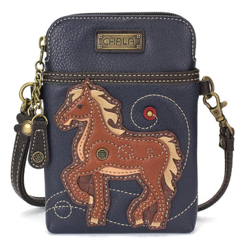 Navy Horse Cell Crossbody