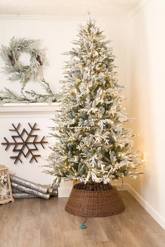 9ft Nordic Flocked Fir Color Changing