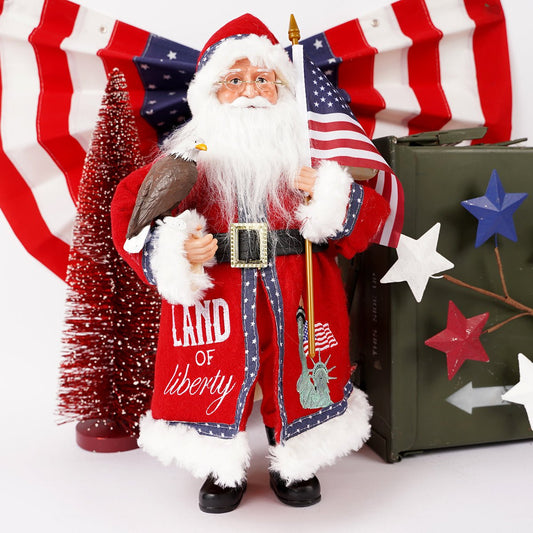 Land Of Liberty Patriotic Santa - Christmas Place