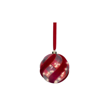 8In Warm White LED Red Ball