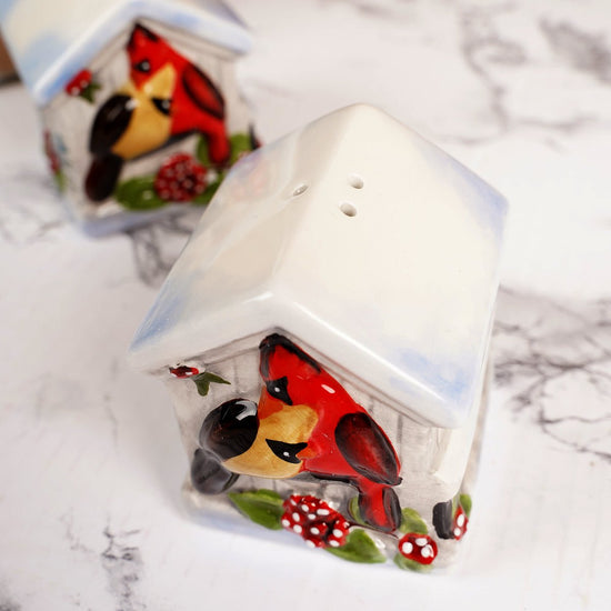 Holiday Cardinal Love Salt Pepper Shaker - Christmas Place