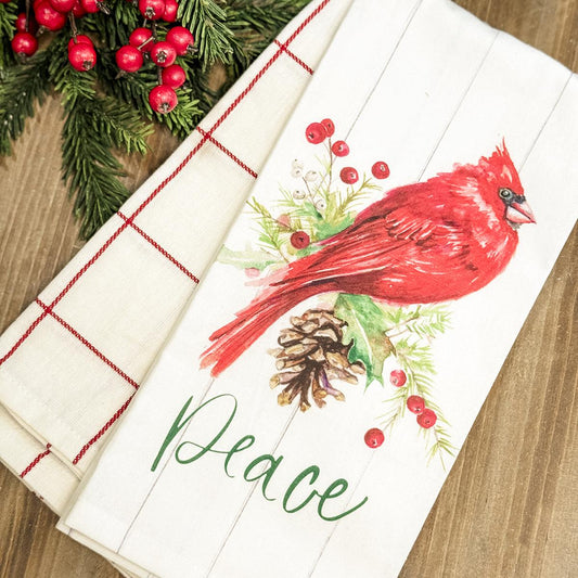 Pine Cardinal Dish Towel Set Of 2
