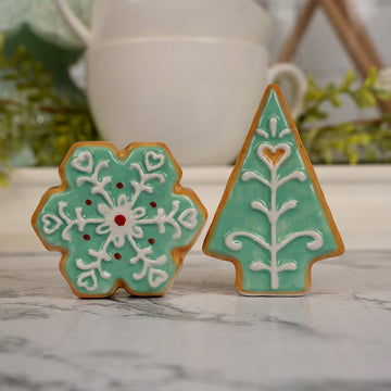 Green Tree Snowflake Salt/Pepper Shaker - Christmas Place