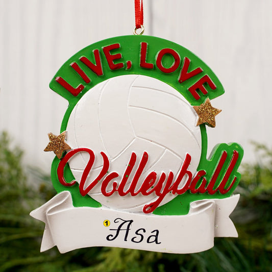 Live Love Volleyball Ornament - Christmas Place