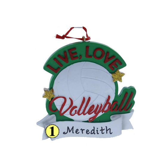Live Love Volleyball Ornament