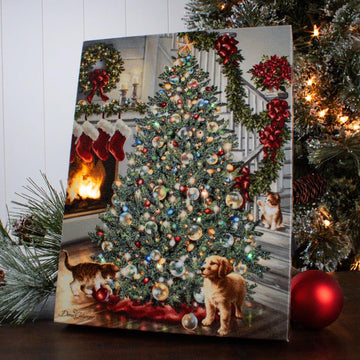 8x6 Merry And Bright Lighted Easel Back