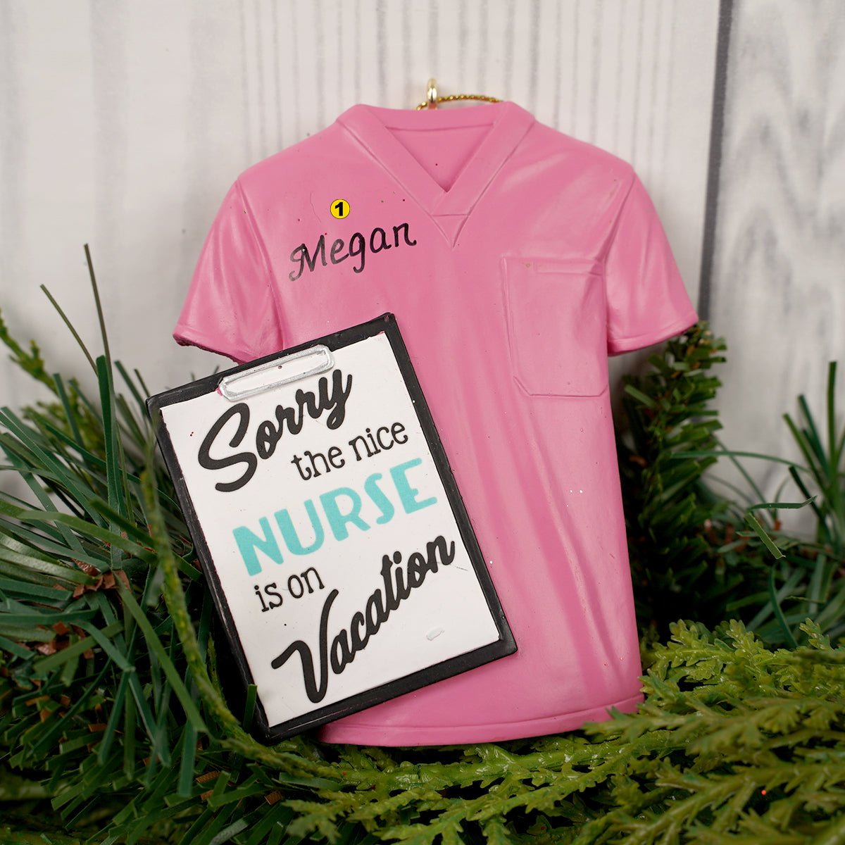 Nurse Scrub Ornament - Christmas Place