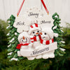 Snowman Family Of 3 With Snowflakes - Christmas Place