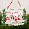 Snowman Family Of 4 With Snowflakes - Christmas Place