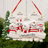 Snowman Family Of 5 With Snowflakes - Christmas Place