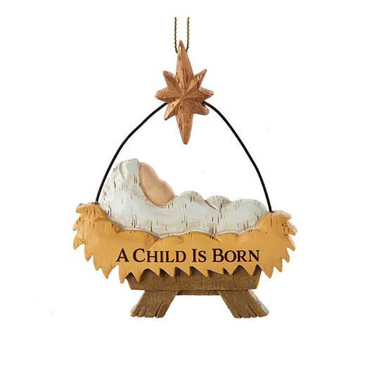 A Child Is Born Creche Ornament