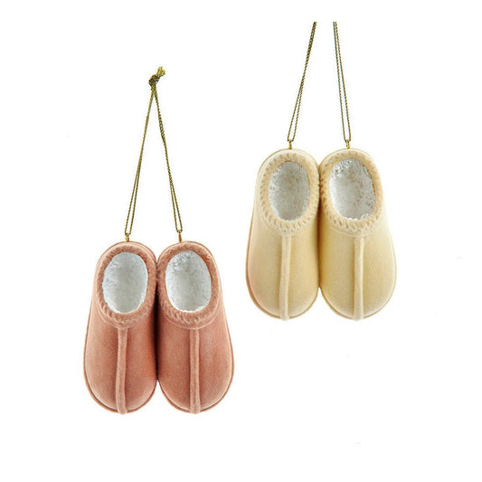 Flocked Slippers Ornament - Christmas Place