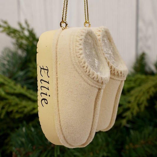 Flocked Slippers Ornament - Christmas Place