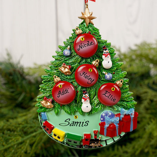 Christmas Tree With Ornaments Family Of 4 - Christmas Place