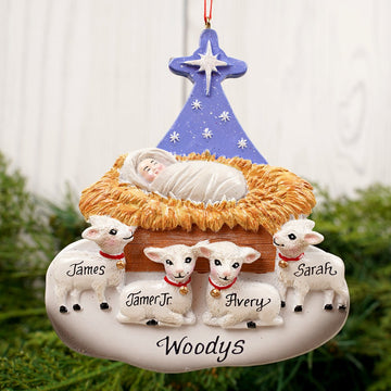 Nativity Sheep Family of 4 - Christmas Place