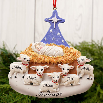 Nativity Sheep Family of 5 - Christmas Place