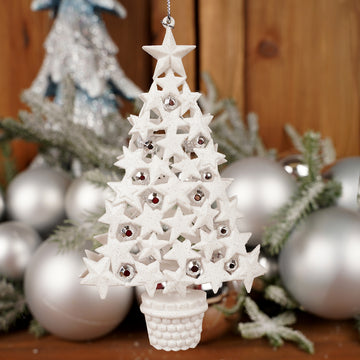 6.5Inch White Star Tree Ornament