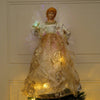 LED Ivory Gold Angel Tree Topper - Christmas Place