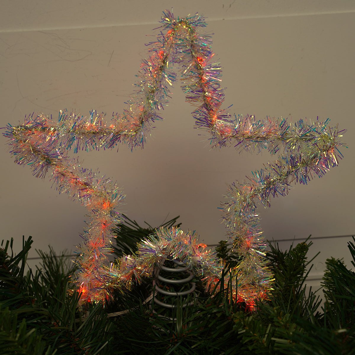 Multi Silver Star Tree Topper - Christmas Place