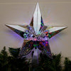 Merry Christmas Silver Star Tree Topper - Christmas Place