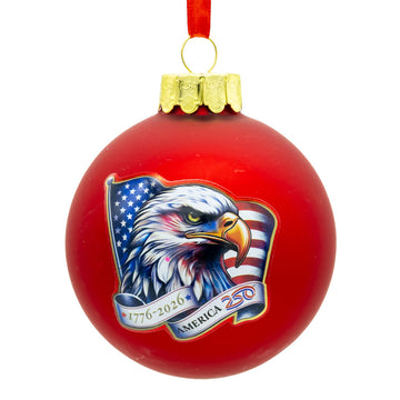 America 250 Eagle Flag Ball Ornament