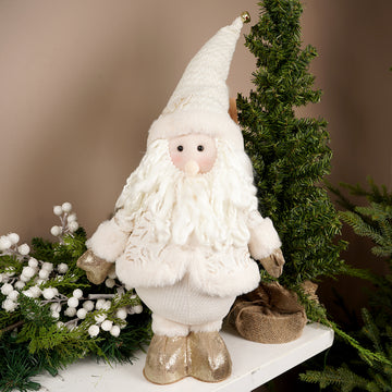 22Inch White Standing Santa