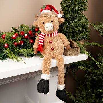 20.9Inch Fabric Sitting Cow