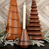 6Inch Brown Wood Tree Candle Holder
