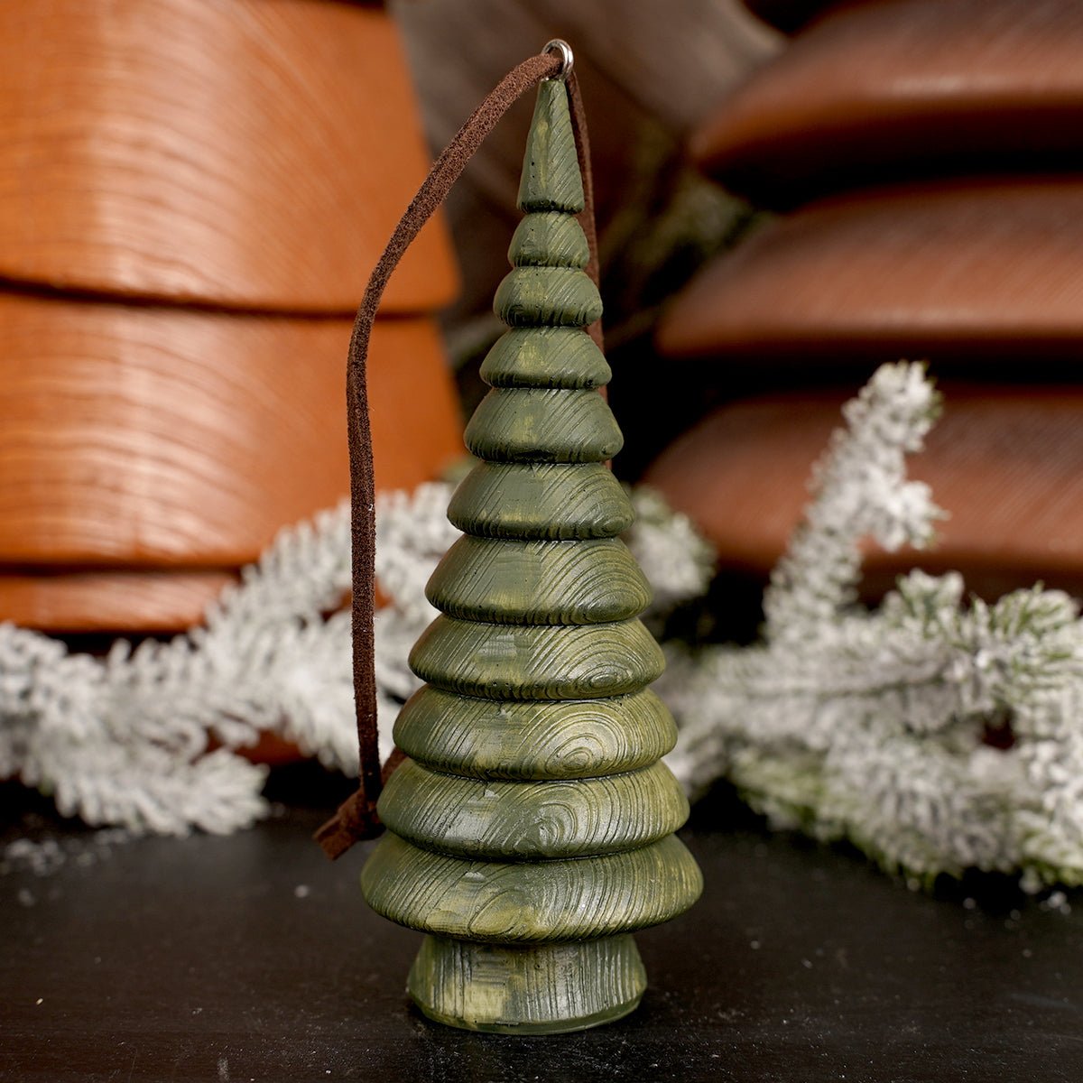 4.7Inch Dark Green Tree Ornament - Christmas Place